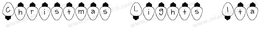 Christmas Lights Ita字体转换